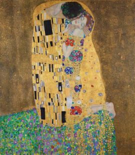 tableau de klimt, le baiser