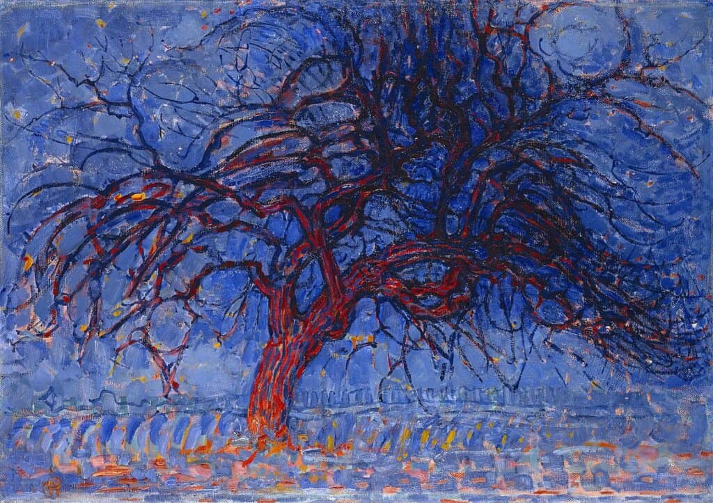 rouge et bleu Piet Mondrian, Arbre rouge