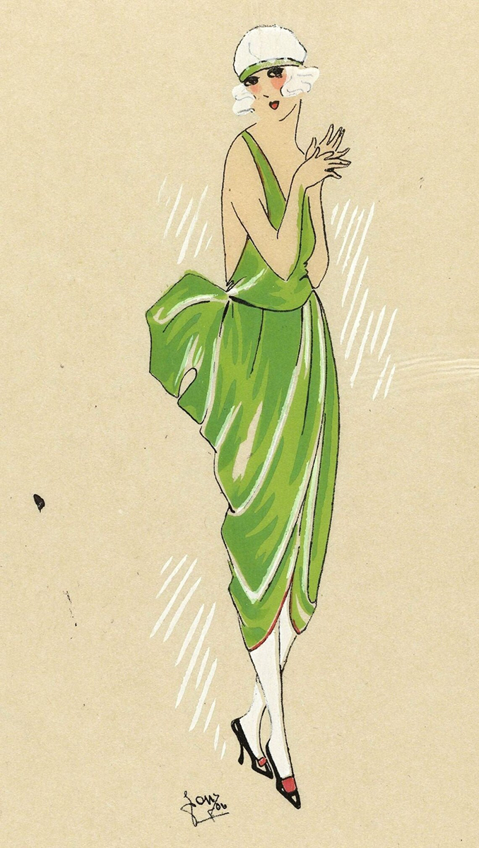 Très Parisien_1921_1922_Émeraude_La_blonde_Parysis_anonymous_7_nuances_de_vert