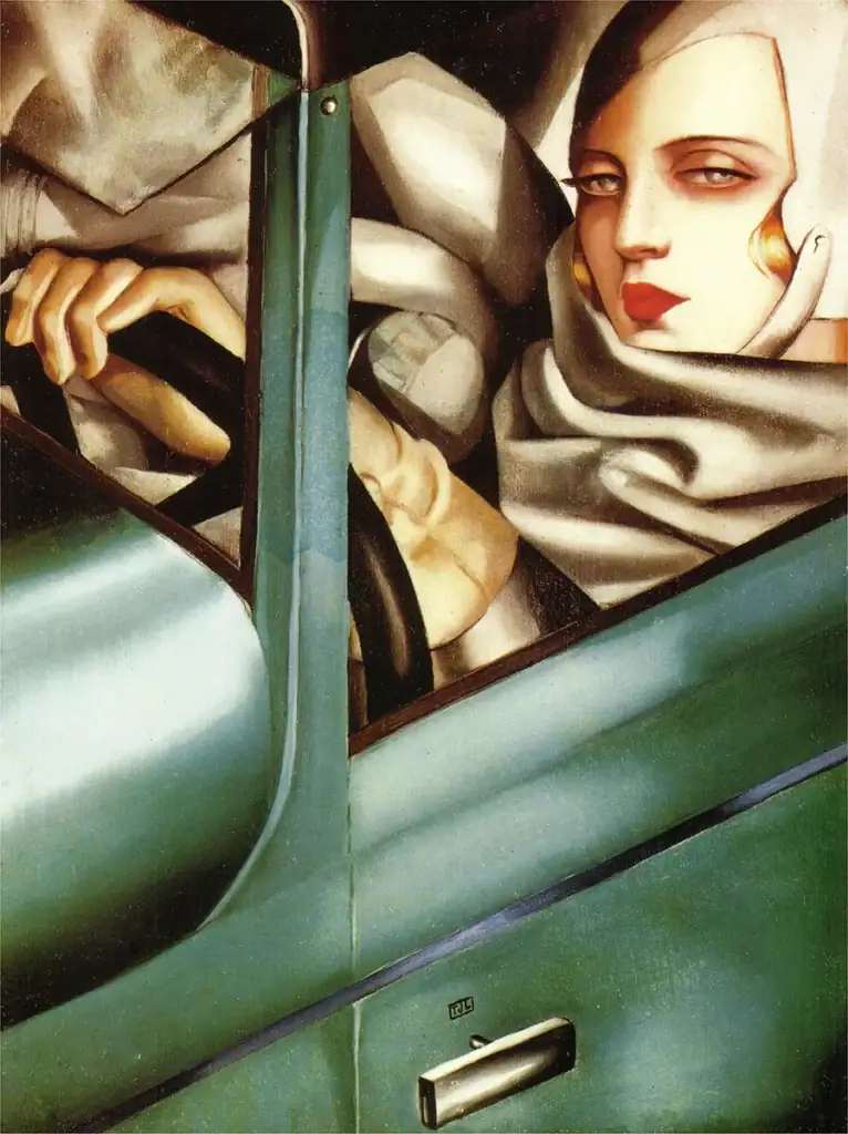 Tamara_de_Lempicka_Bugatti_verte_1929